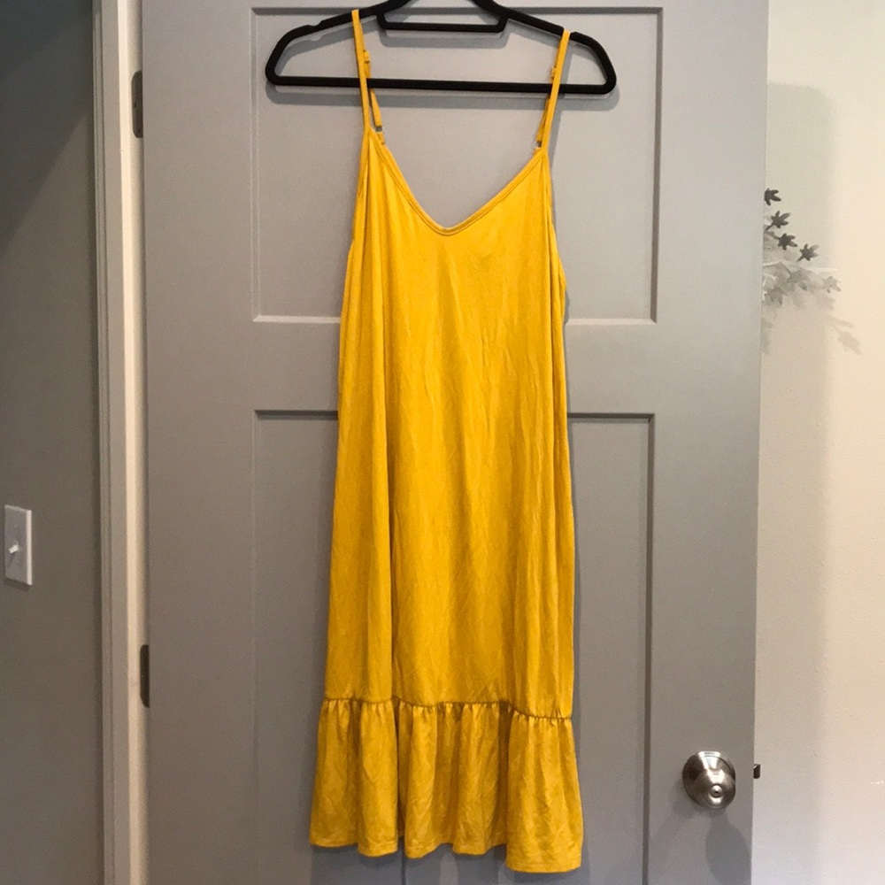 L Agnes and Dora Slip Dress Mustard